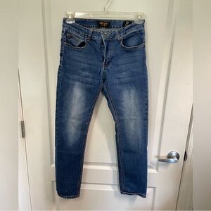 Ring of Fire Men's Slim Fit Blue Denim Distressed Jeans Size 31/30